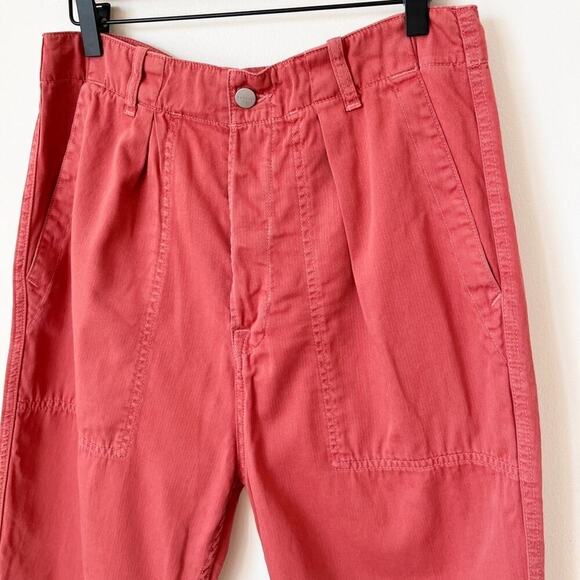 Sundry Croft Crop Pants Size 29 Deep Pockets Pink / Terra Cotta Cotton - Picture 3 of 10